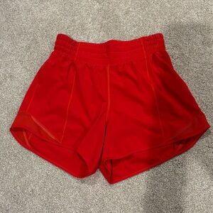 lululemon athletica Vibrant Red Athletic Shorts